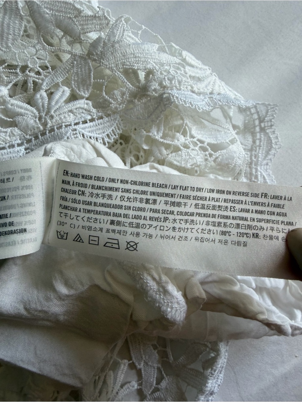 Abercrombie & Fitch White Lace V-Neck Sleeveless Mini Dress Bridal Honeymoon - Picture 14 of 17
